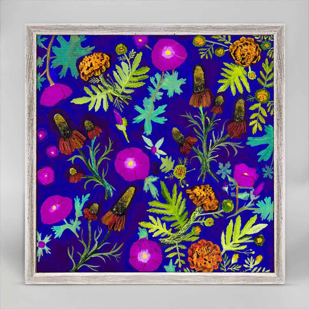 Wildflowers - Marigolds, Mexican Hats & Winecup Mini Print 6"x6"