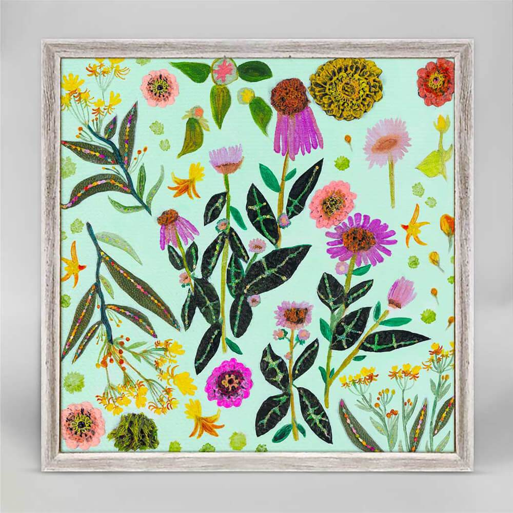 Wildflowers - Milkweed & Coneflowers Mini Print 6"x6"