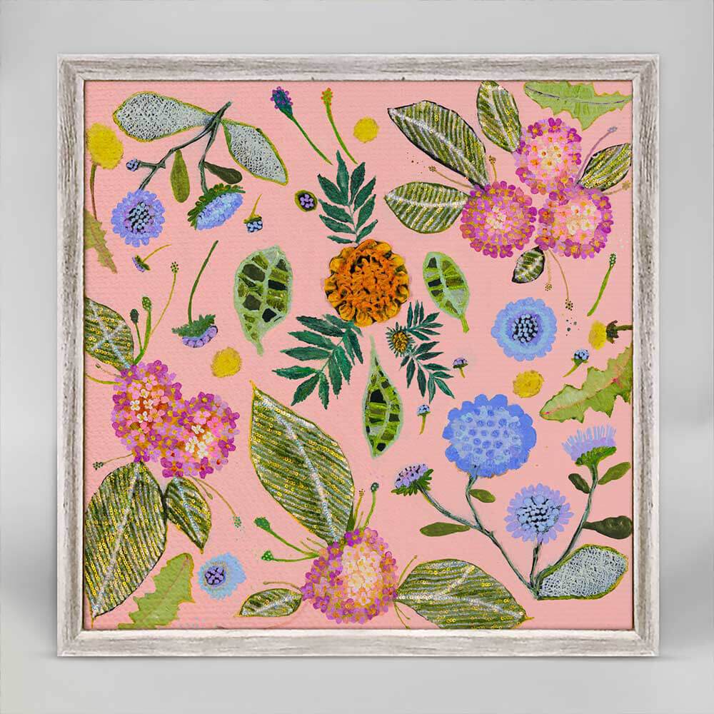 Wildflowers - Pincushions, Dandelions & Lantana Mini Print 6"x6"