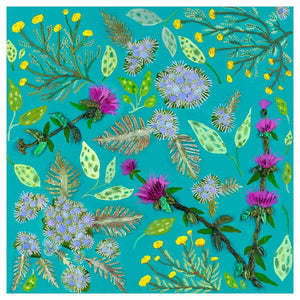 Wildflowers - Santolina, Mist Flower & Bee Balm - Canvas Giclée Print