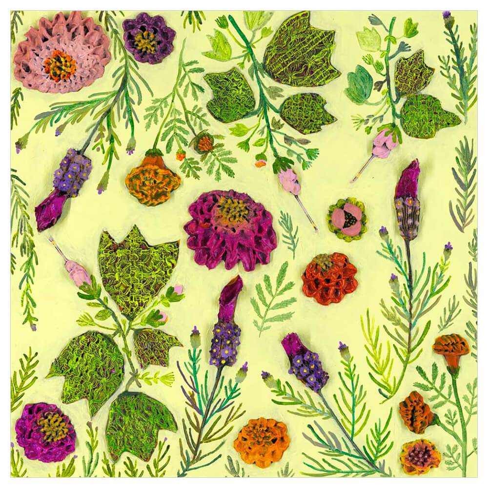 Wildflowers - Spanish Lavender & Pink Turk's Cap - Canvas Giclée Print