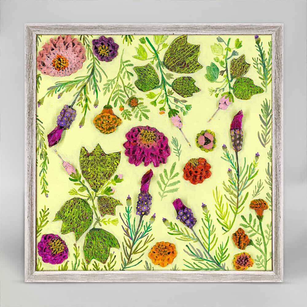 Wildflowers - Spanish Lavender & Pink Turk's Cap Mini Print 6"x6"