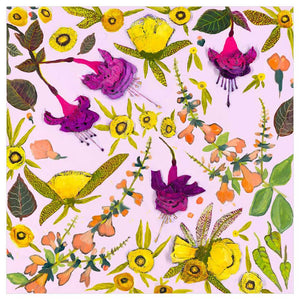 Wildflowers - Sundrops, Sage & Fuchsias - Canvas Giclée Print