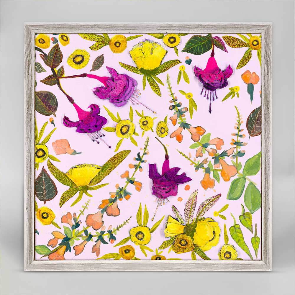 Wildflowers - Sundrops, Sage & Fuchsias Mini Print 6"x6"