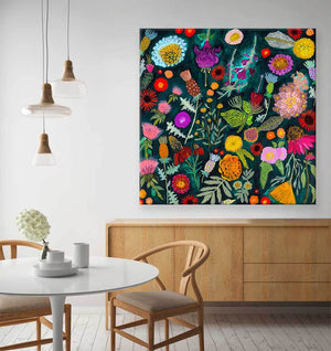 Wildflowers - Thistles - Canvas Giclée Print