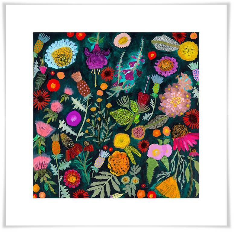Wildflowers - Thistles - Paper Giclée Print